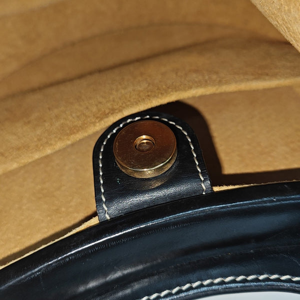 Calfskin Top Handle Bag Black