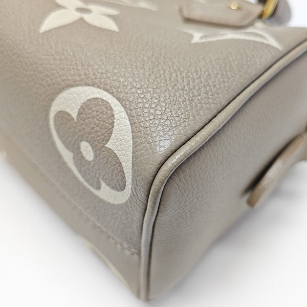 SPEEDY 20 Monogram Calfskin Gray