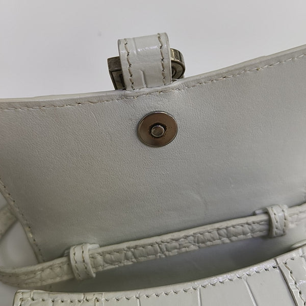Hourglass Mini Calfskin White