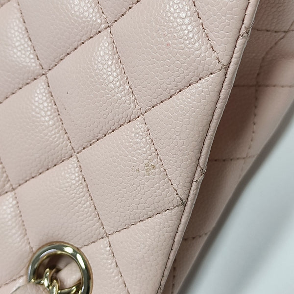 23P TOTE Quilted Grained Calfskin Pink