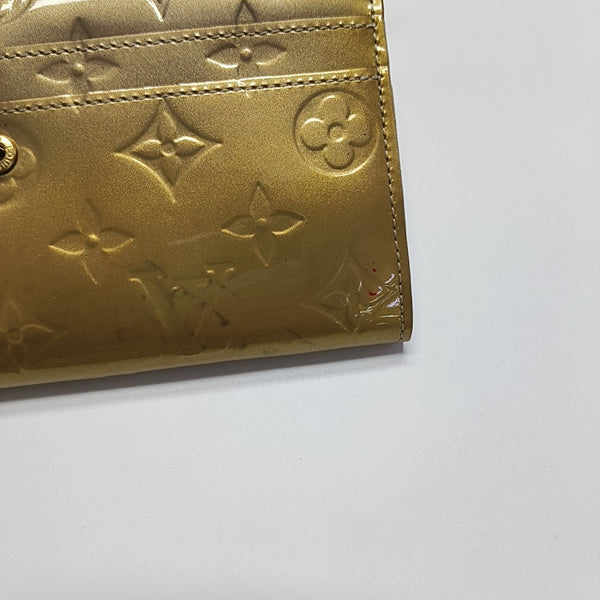 INTERNATIONAL Monogram Patent Leather Yellow Wallet