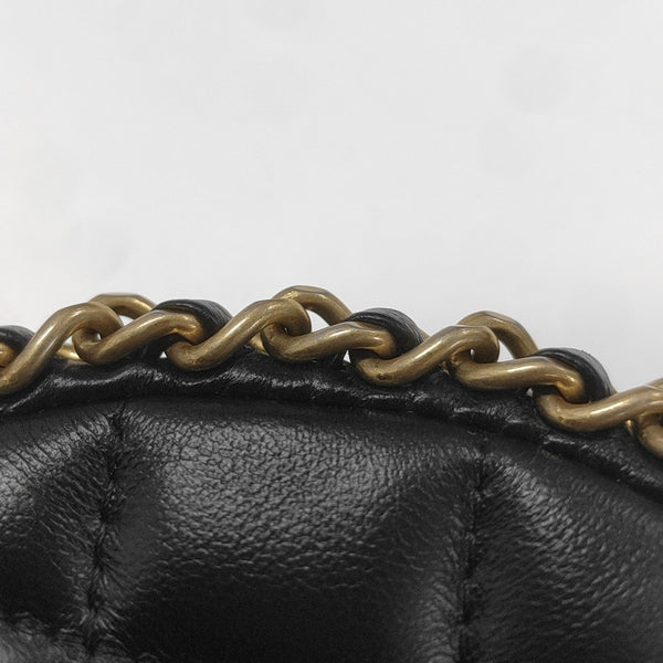 Quilted Lambskin Shoulder Bag Black