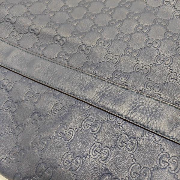 Monogram Calfskin Shoulder Bag Blue