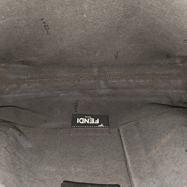 Coated Canvas Shoulder Bag Black