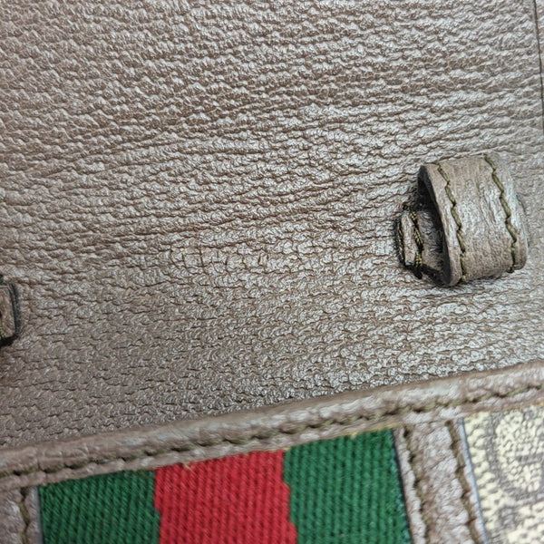 Ophidia Mini Monogram Coated Canvas Beige