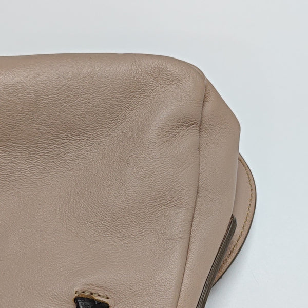 Leather Top Handle Bag Pink