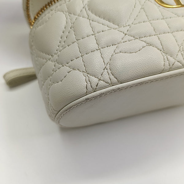 Dioramour Lady Dior Mini Cannage Lambskin White