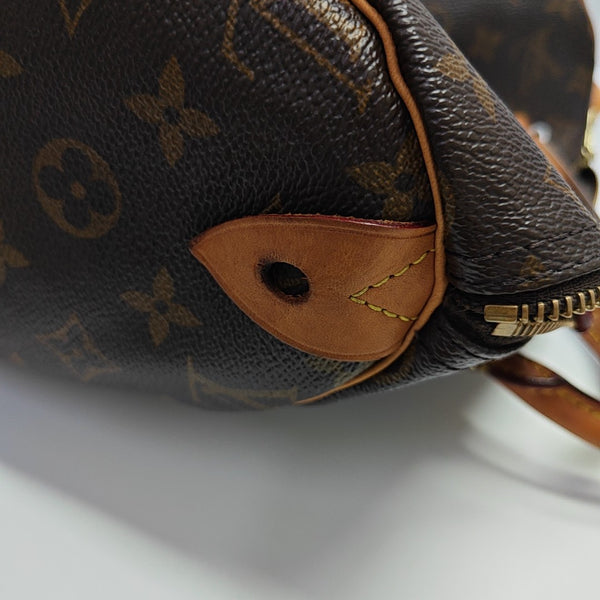 SPEEDY 30 Monogram Coated Canvas Brown