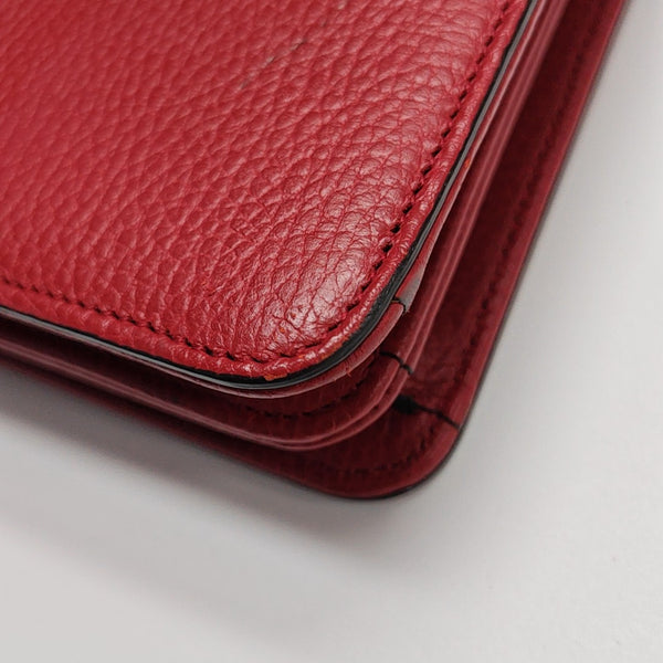 Interlocking G Small Calfskin Red