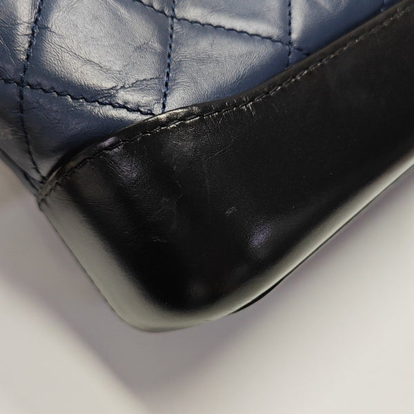 Authenticated pre-owned GABRIELLE Quilted Calfskin Blue - Crossbody Bag at Looply