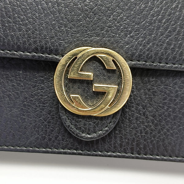 Interlocking G Small Calfskin Black