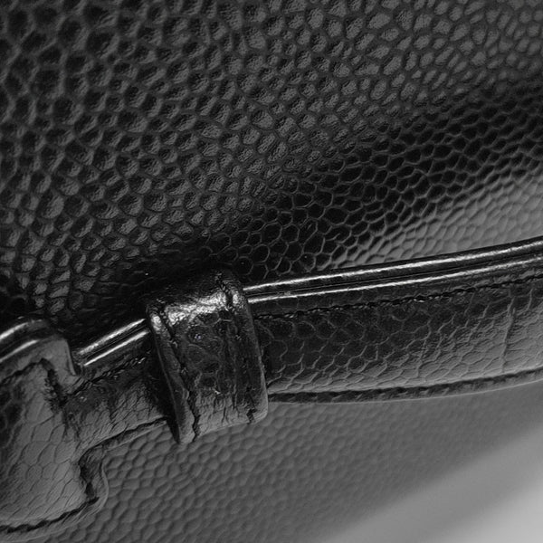 VINTAGE COSMETIC BAGS Grained Calfskin Black