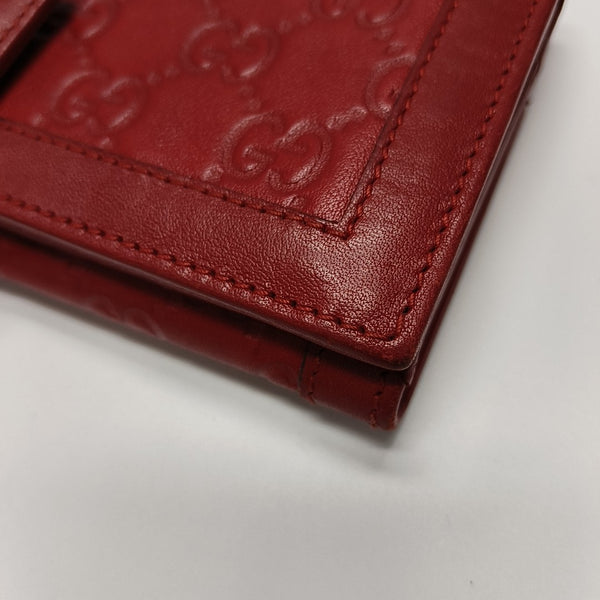 Monogram Calfskin Wallet Red