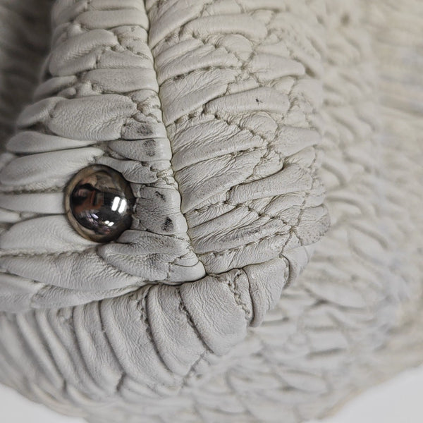 Avenue Quilted Lambskin White