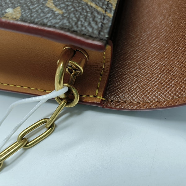 S LOCK Monogram Coated Canvas Brown