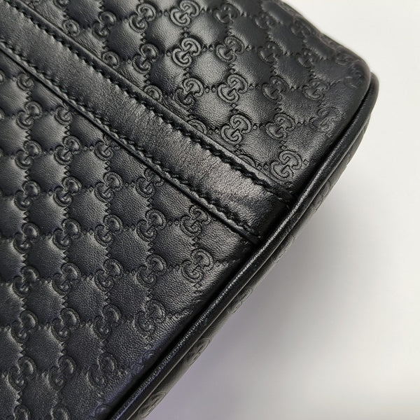 Microguccissima Monogram Calfskin Black