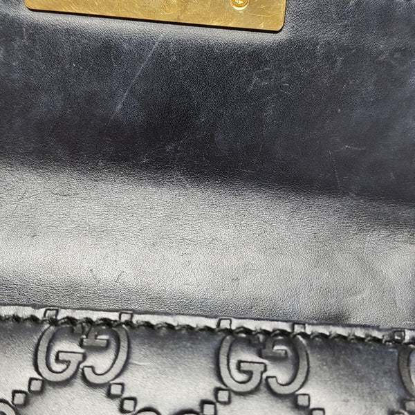 Padlock Small Monogram Calfskin Black