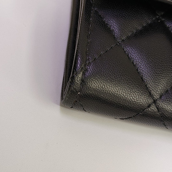 Quilted Lambskin Wallet Black