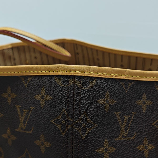 NEVERFULL GM Monogram Coated Canvas Brown