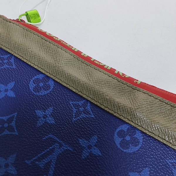 DISCOVERY Monogram Coated Canvas Blue