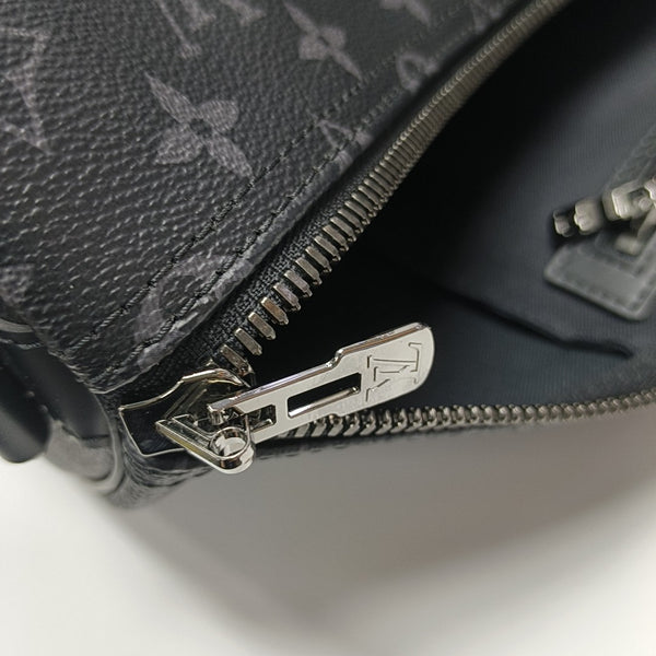 KEEPALL 50 Damier Graphite Coated Canvas Black