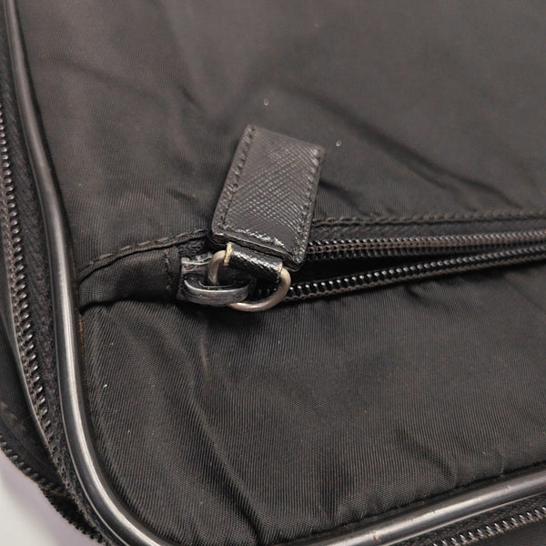 Nylon Top Handle Bag Black
