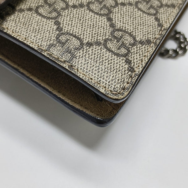 Dionysus Super Mini Monogram Coated Canvas Beige