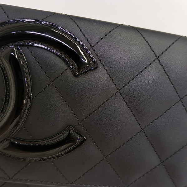 Authenticated pre-owned CAMBON Quilted Calfskin Black - Clutch at Looply