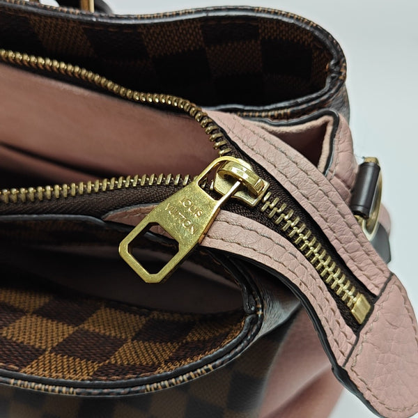 NORMANDY Damier Ebene Coated Canvas Brown