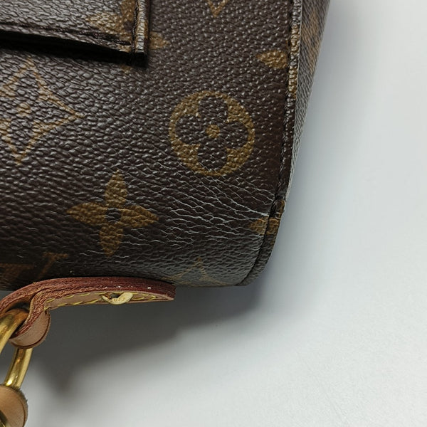 CLUNY MM Monogram Coated Canvas Brown