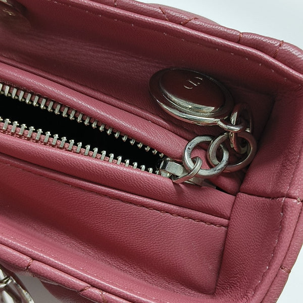 Lady Dior Large Cannage Lambskin Red