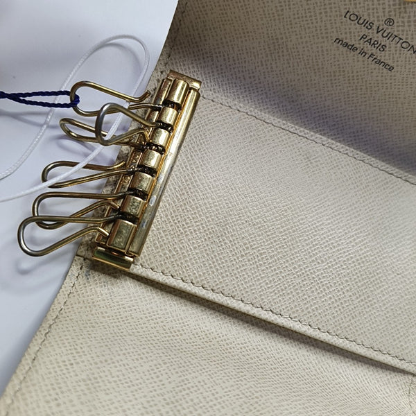 Damier Azur Coated Canvas Key Pouch White