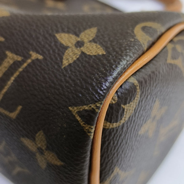 SPEEDY Nano Monogram Coated Canvas Brown