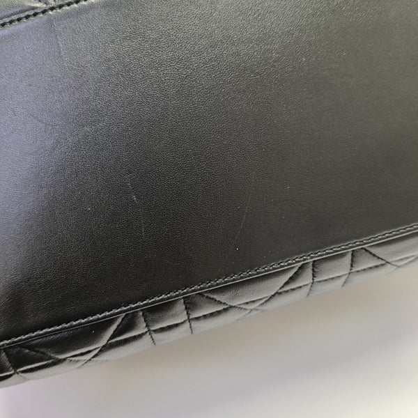 Cannage Lambskin Shoulder Bag Black
