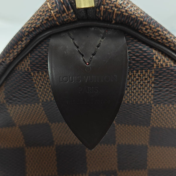 SPEEDY 25 Damier Ebene Coated Canvas Brown