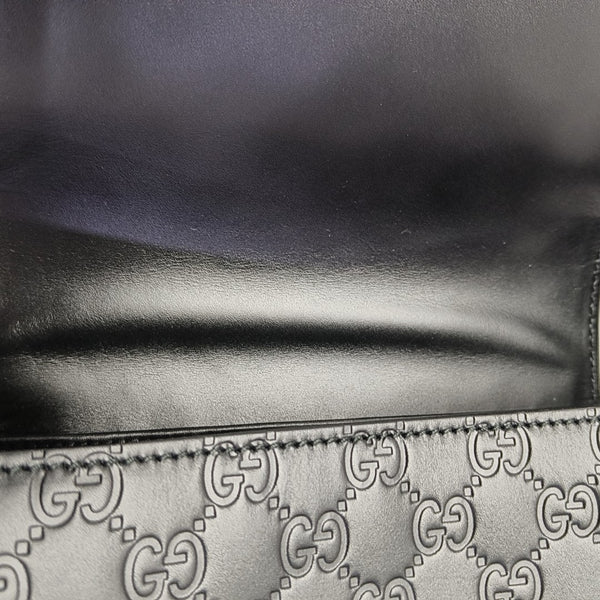 Monogram Calfskin Shoulder Bag Black