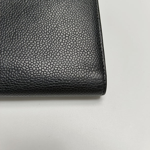 Grained Calfskin Wallet Black