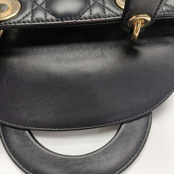 Lady Dior Small Cannage Lambskin Black