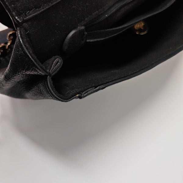 Calfskin Shoulder Bag Black