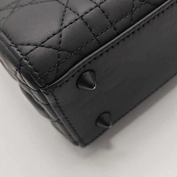 Lady Dior Small Cannage Calfskin Black