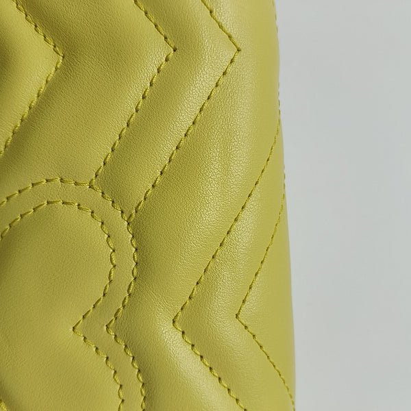 GG Marmont Mini Quilted Calfskin Yellow