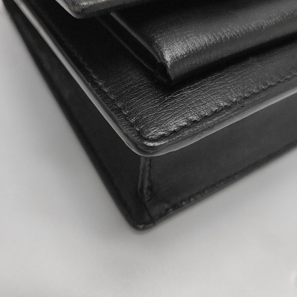 SUNSET Small Calfskin Black