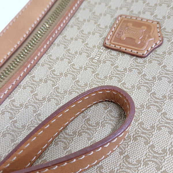 MACADAM CLUTCHES Coated Canvas Brown