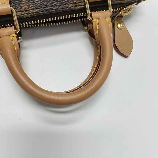 SPEEDY Nano Monogram Coated Canvas Brown