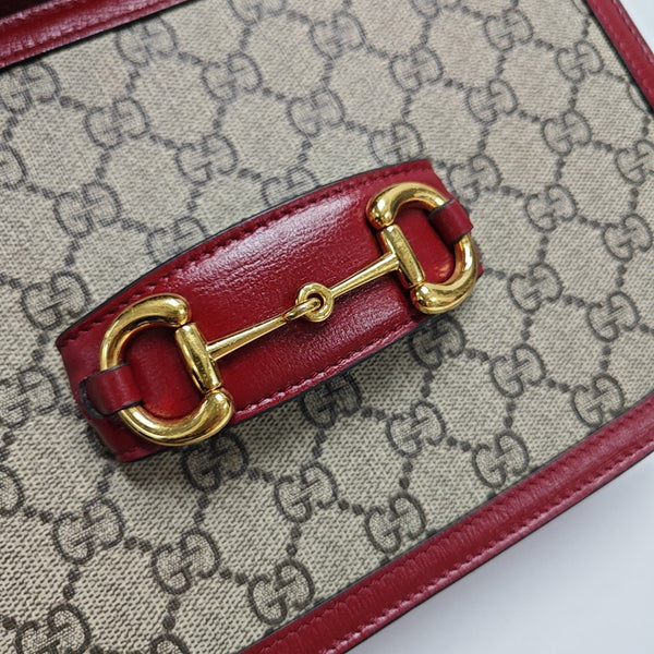 Horsebit 1955 Small Monogram Coated Canvas Beige