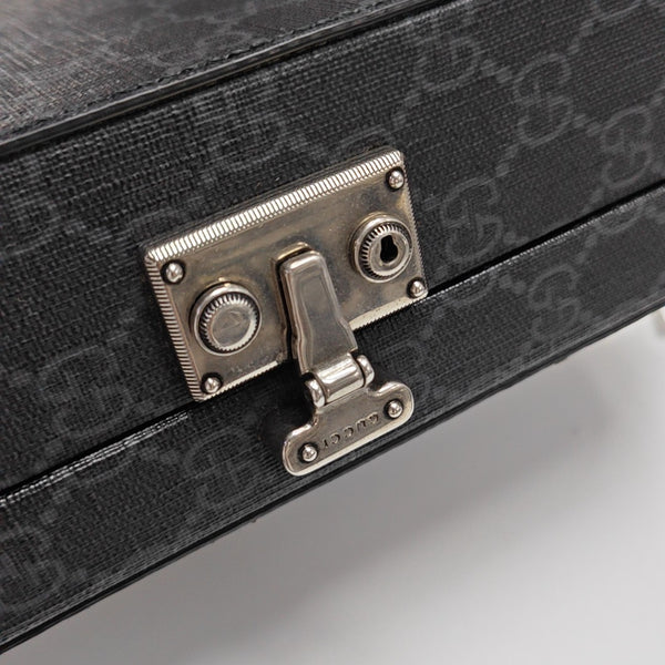 Monogram Coated Canvas Shoulder Bag Black