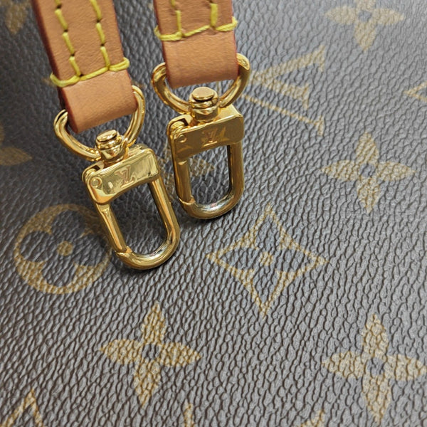 SAC PLAT Mini Monogram Coated Canvas Brown