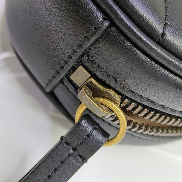 GG Marmont Small Quilted Calfskin Black