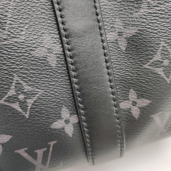 KEEPALL 25 Monogram Coated Canvas Black