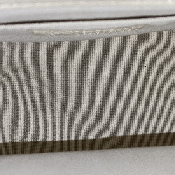 Quilted Grained Calfskin Small Beige